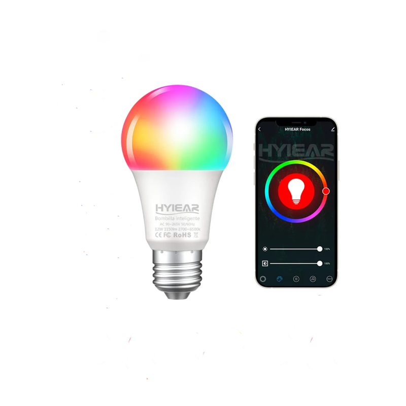 Foco Led Inteligente Rgbcw Wifi 9w Con Mando A Distancia para Alexa