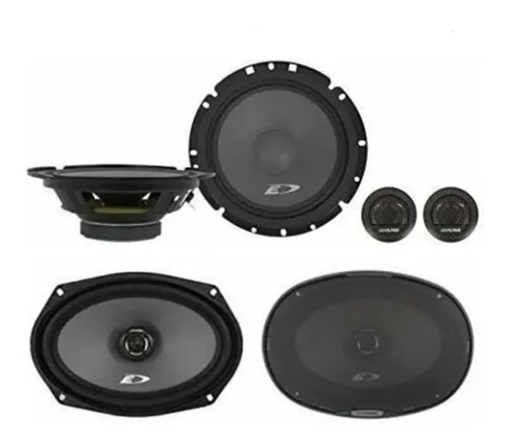 Paquete De Bocinas Alpine 6x9 Y Set De Medios 6.5 Super Precio