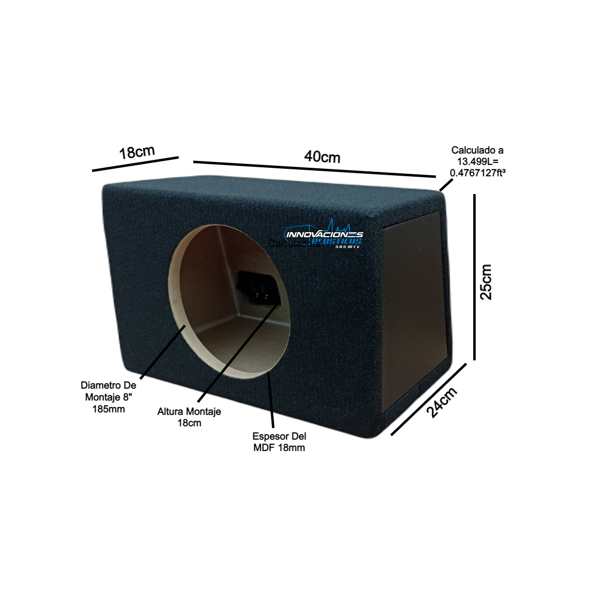 Cajon Para Un Woofer De 8 Pulgadas Sellado