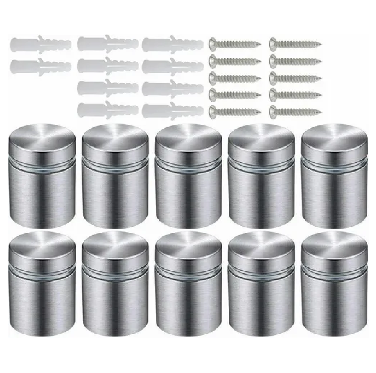 Set Chapetones De 19x25mm Para Montaje De Herrajes Vidrio