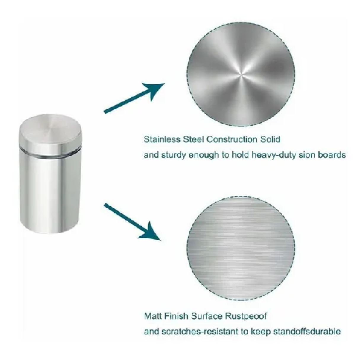 Set Chapetones De 19x25mm Para Montaje De Herrajes Vidrio