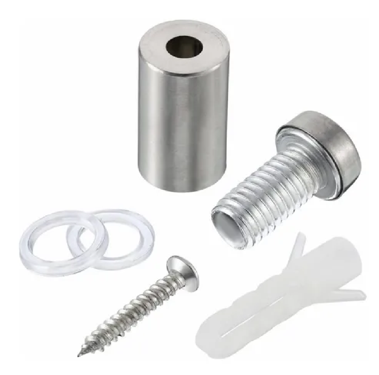 Set Chapetones De 19x25mm Para Montaje De Herrajes Vidrio