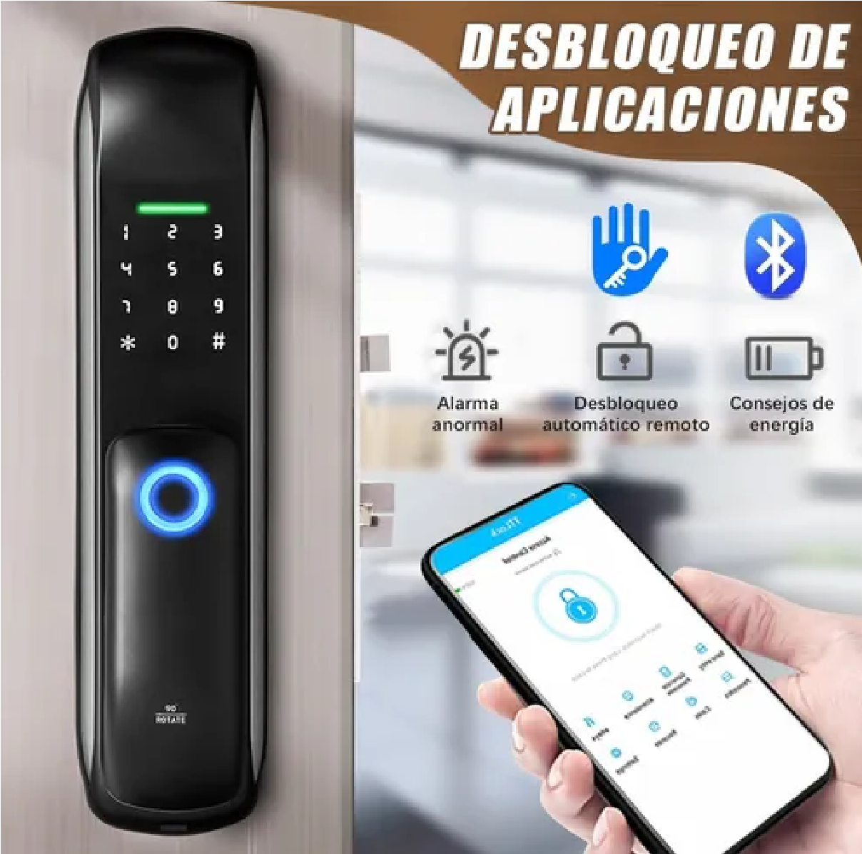 Cerradura Electrónica Inteligente De Huella App Automático