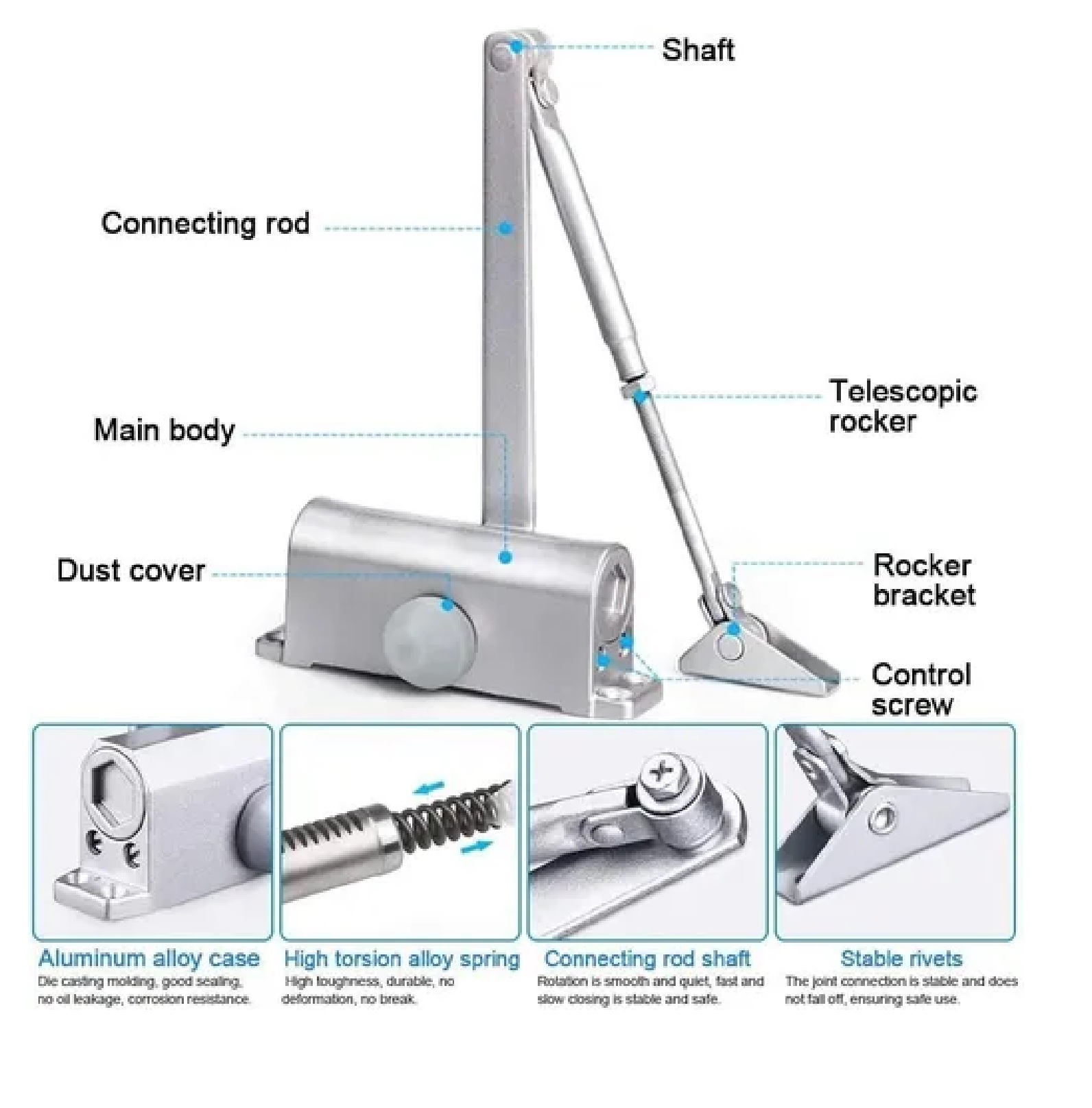 Cierra Puertas Automático Tiene Función Ignífuga Hidráulico