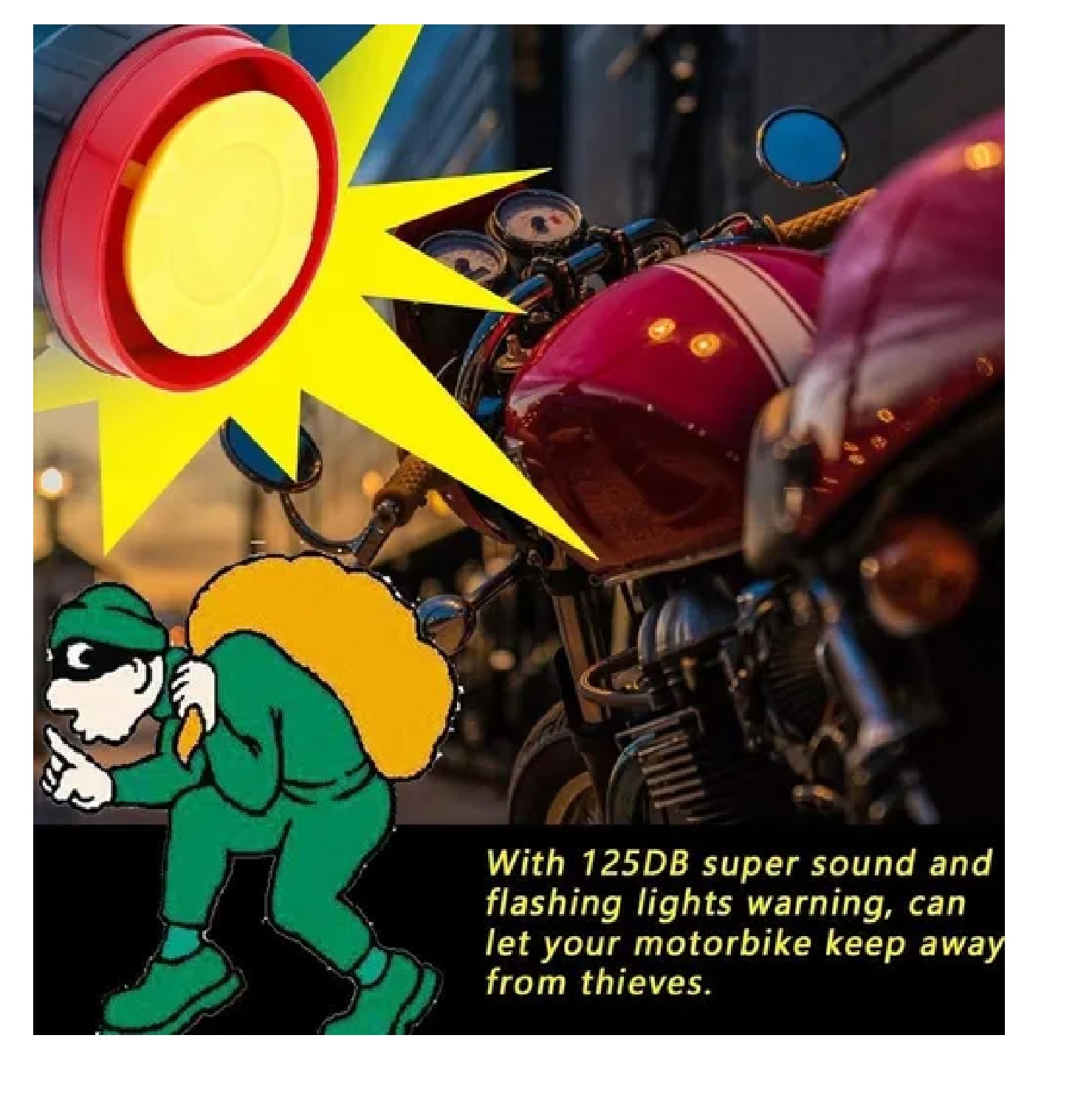 Alarma Arranque Control Remoto Para Moto Seguridad Antirrobo