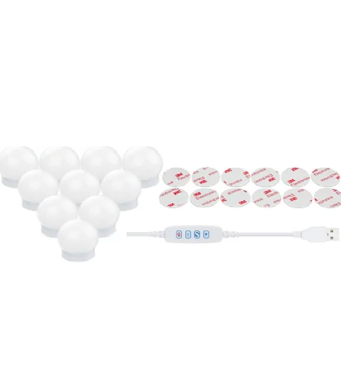 Luces Para Espejo Maquillaje Hollywood Con 10 Focos Led