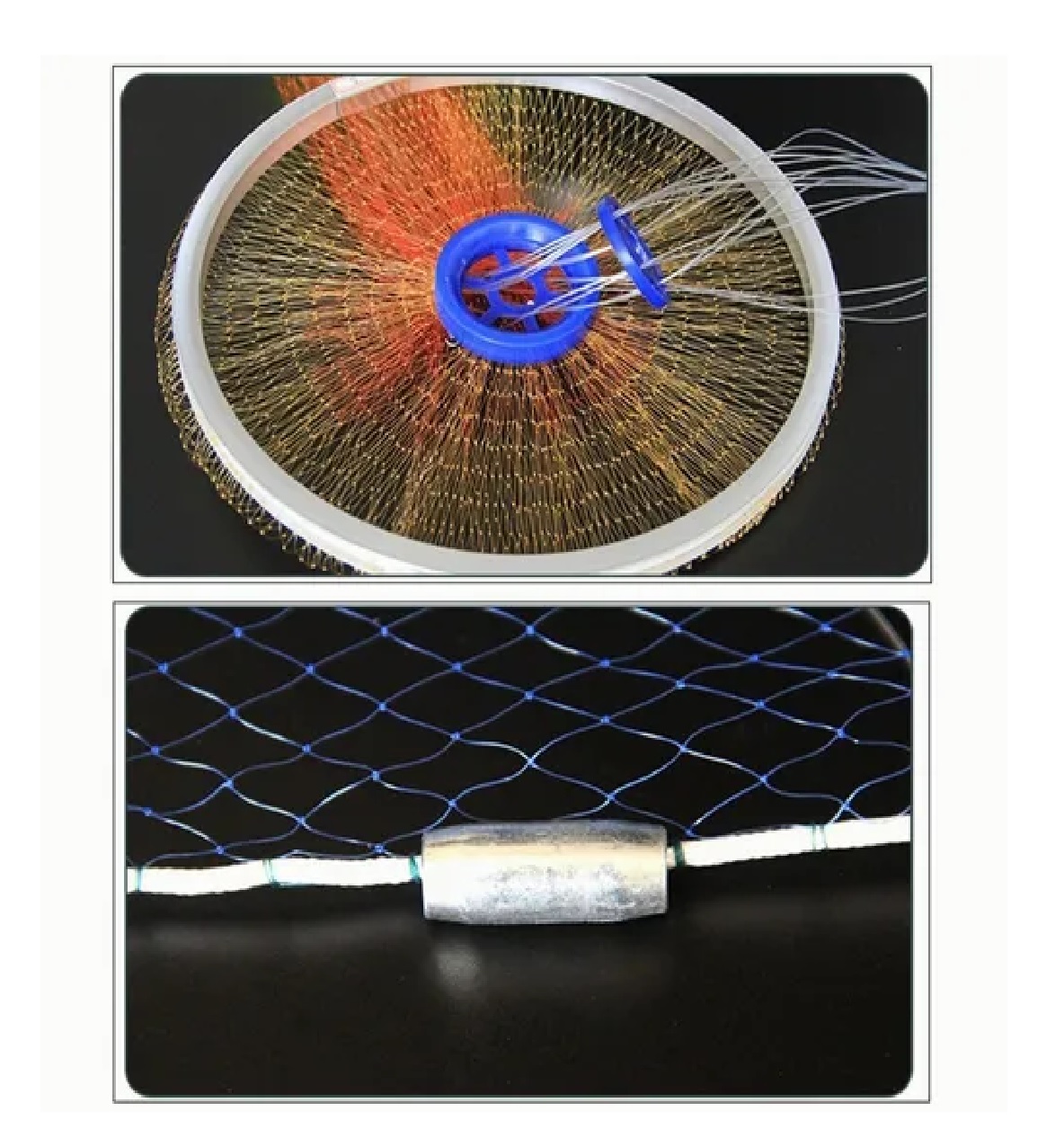 Red De Pesca Colorida Para Arrojar Manualmente