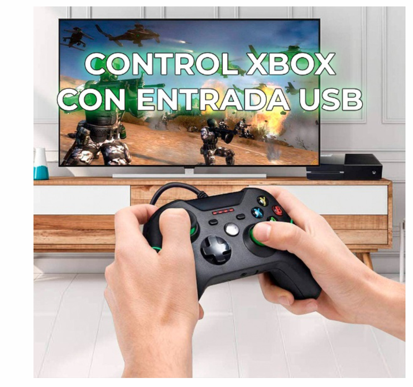 Control Xbox One Con Cable Usb Alámbrico 2M generico calidad original entrada de audífonos 3.5mm Ergonomía especial