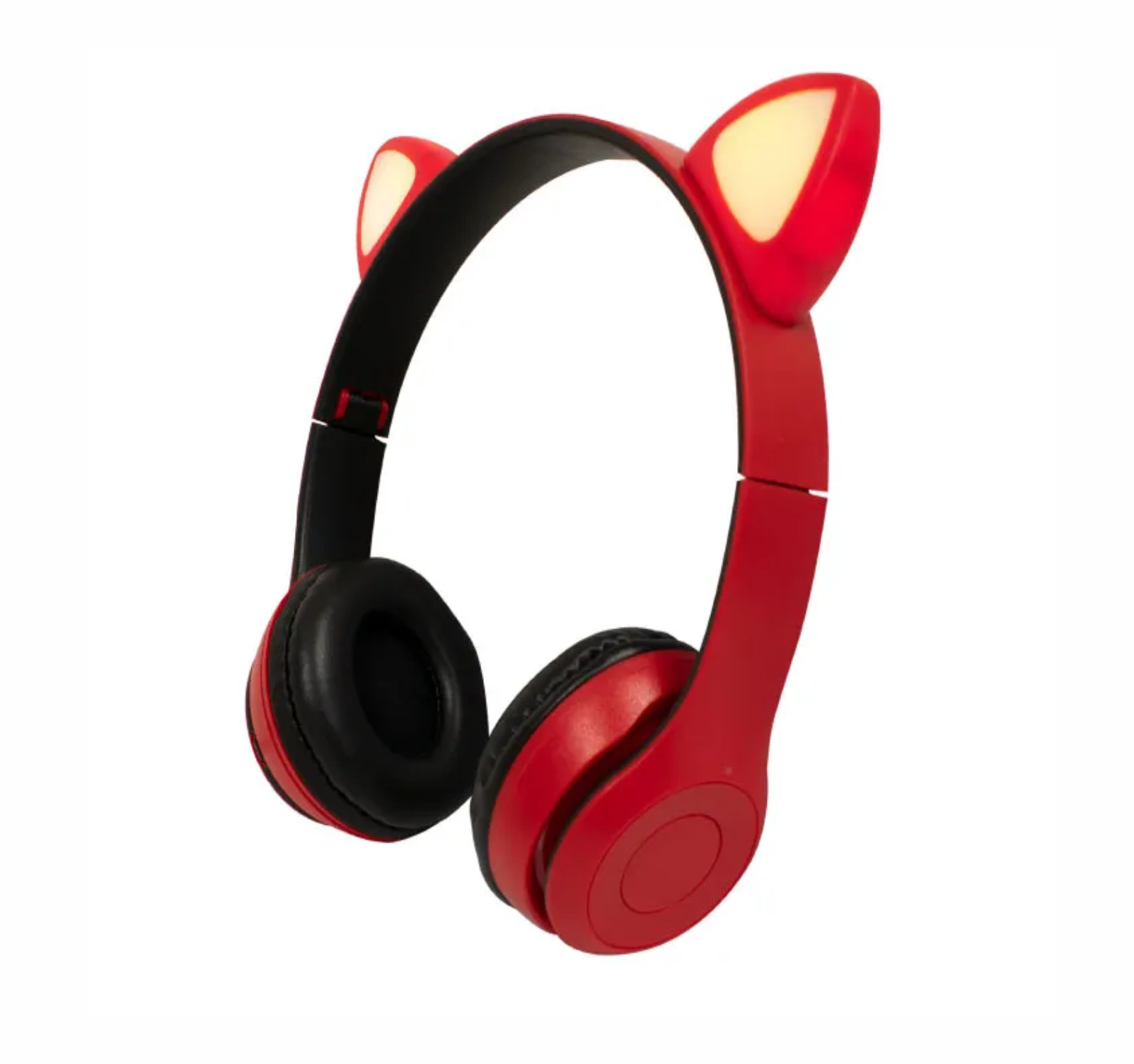 Audífonos gamer Bluetooth de diadema orejas de gato luz LED plegables y ajustables Micro SD Aux 3.5mm