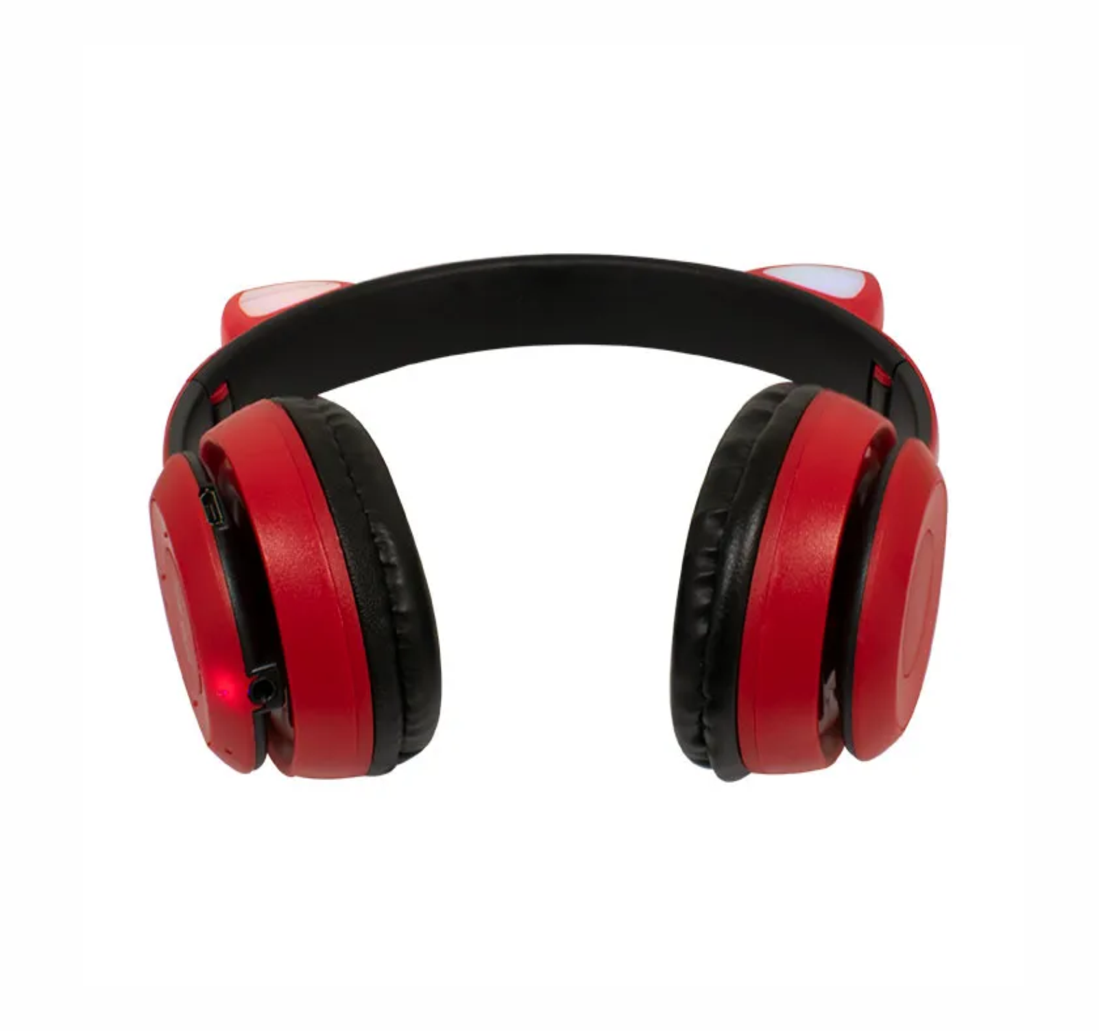 Audífonos gamer Bluetooth de diadema orejas de gato luz LED plegables y ajustables Micro SD Aux 3.5mm