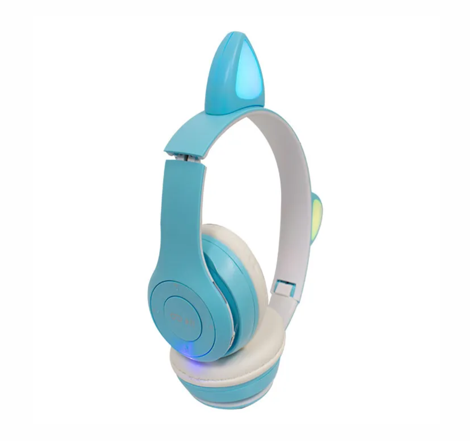 Audífonos gamer Bluetooth de diadema orejas de gato luz LED plegables y ajustables Micro SD Aux 3.5mm