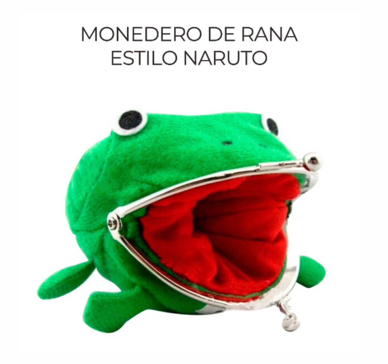 Bolsa Monedero Con Estilo De Rana Ideal Cartera Cosplay naruto compacto y funcional monedero de felpa