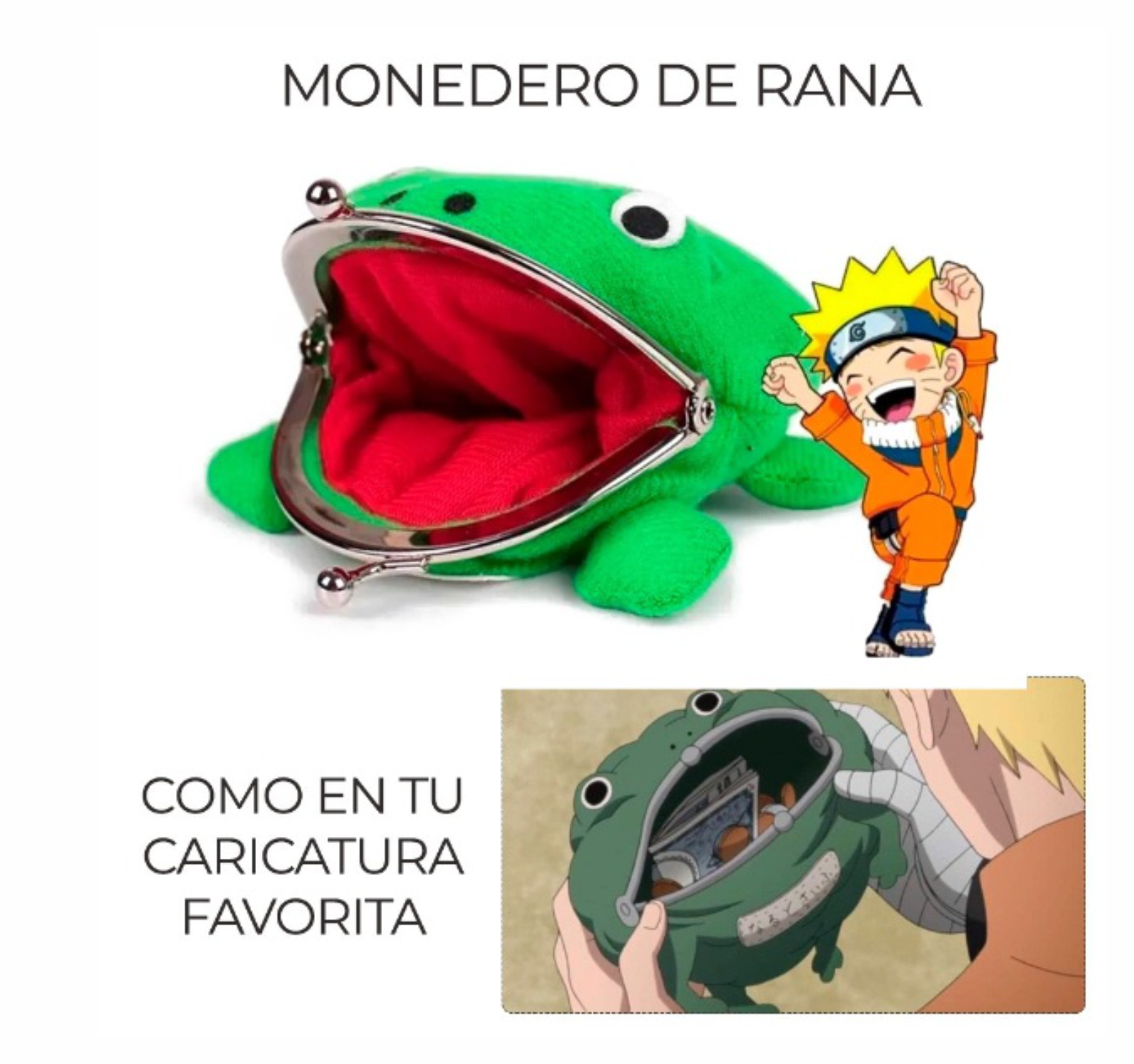 Bolsa Monedero Con Estilo De Rana Ideal Cartera Cosplay naruto compacto y funcional monedero de felpa