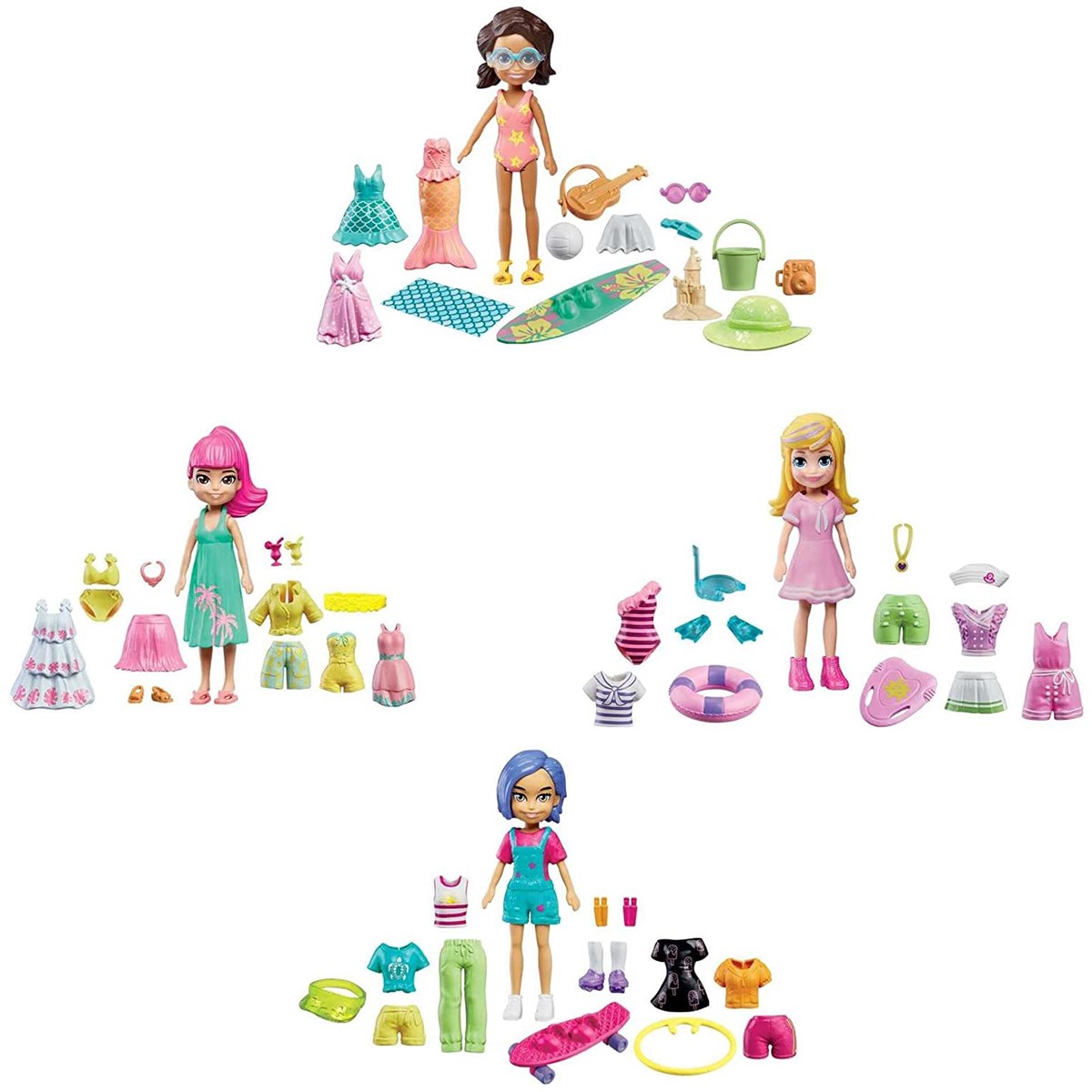 Polly Pocket Mu eca Super Coleccion Acuatica De Modas Gxv25 Mattel