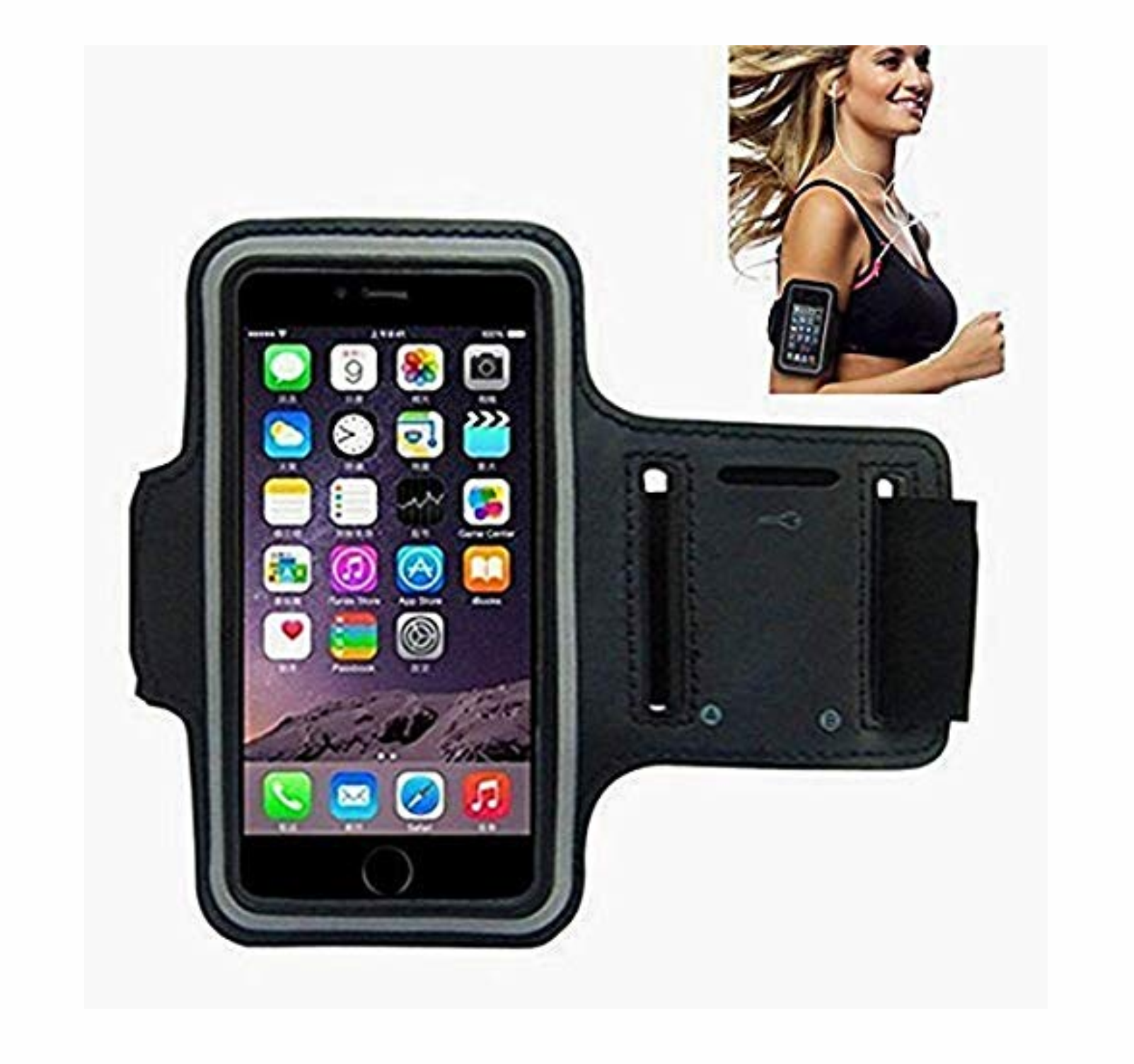 Funda con brazalete para teléfono móvil, accesorio de 5 pulgadas para deportes al aire libre, para Samsung, gimnasio