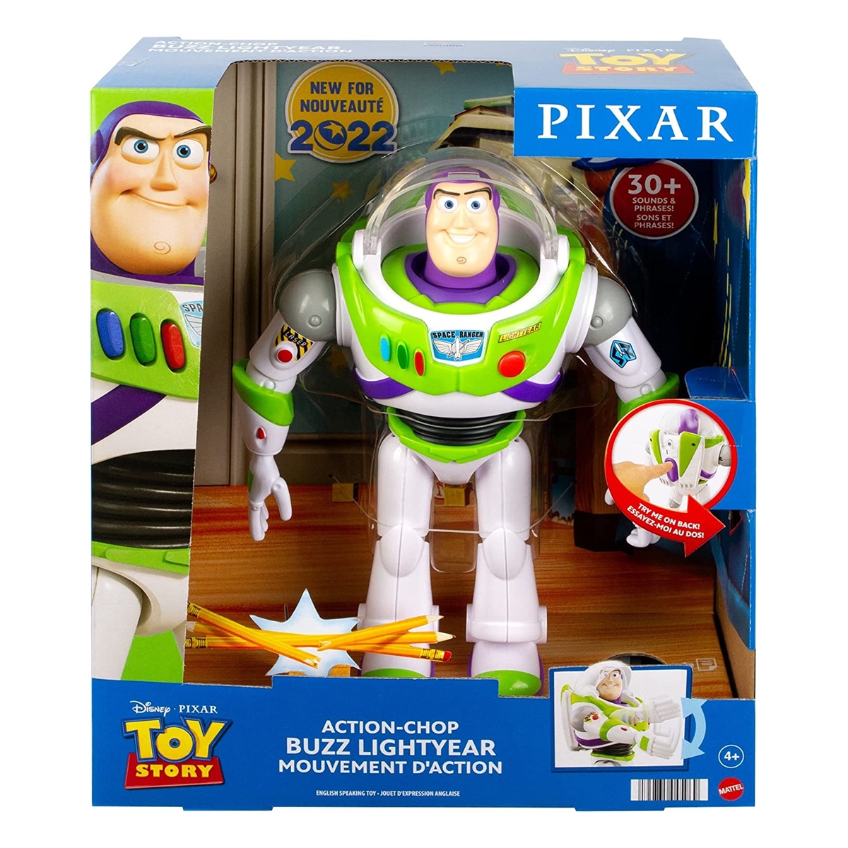 Juguete Disney Pixar Figura Buzz Con Sonido y Movimiento Toy Story HJB40 Mattel