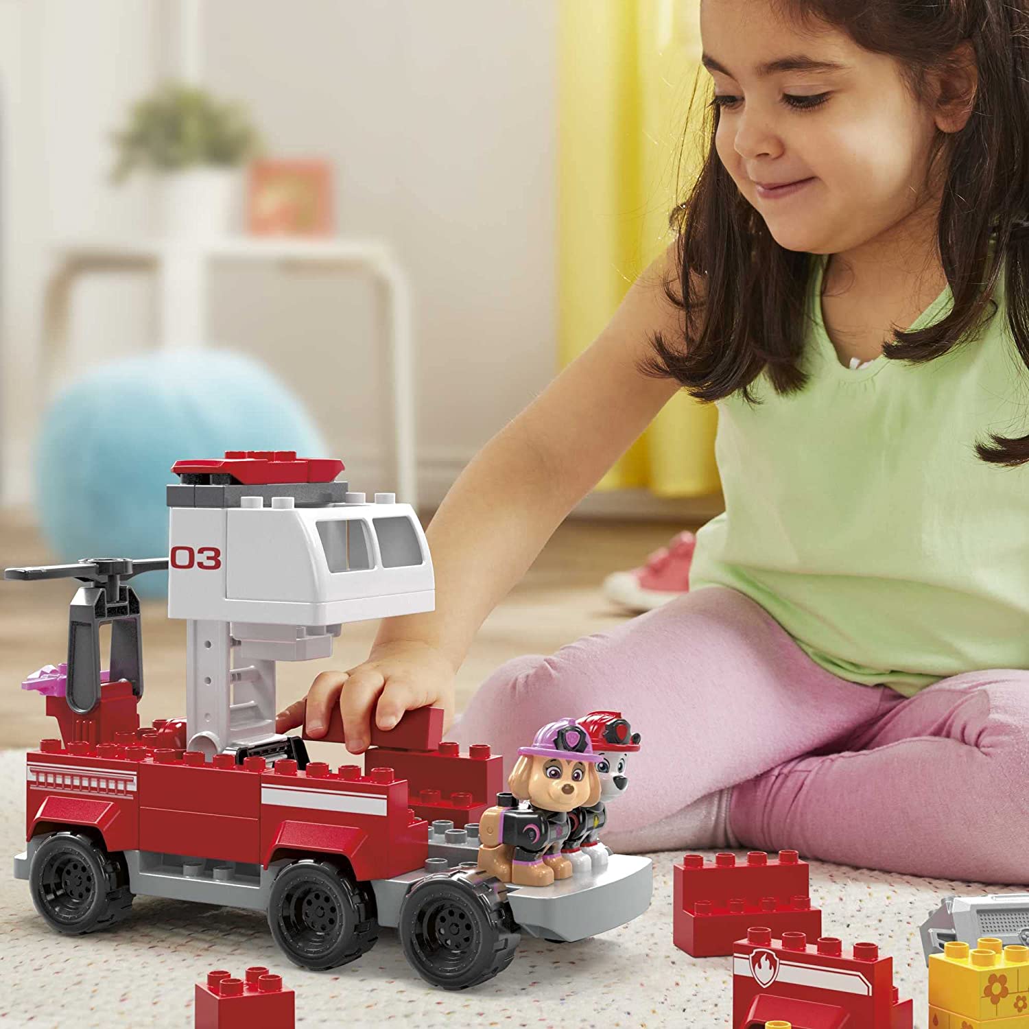 Juguete De Construcción Mega Bloks Camion de Bomberos De Marshall HHN05 Mattel