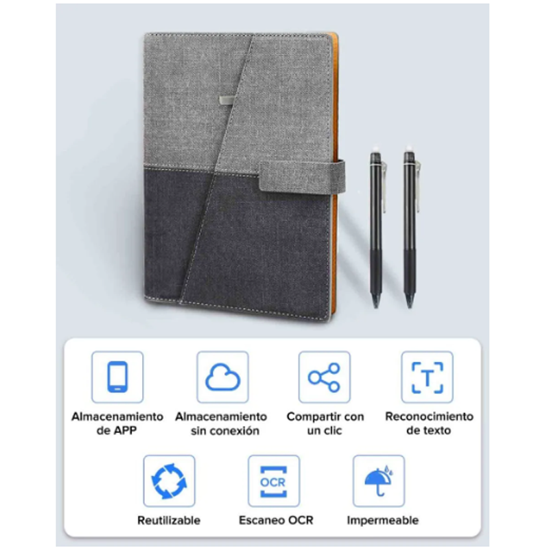 Cuaderno Inteligente Reutilizable Libreta 100 Paginas