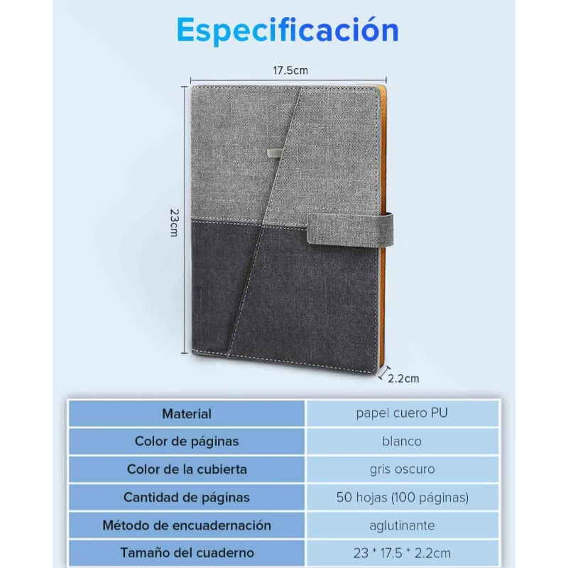 Cuaderno Inteligente Reutilizable Libreta 100 Paginas