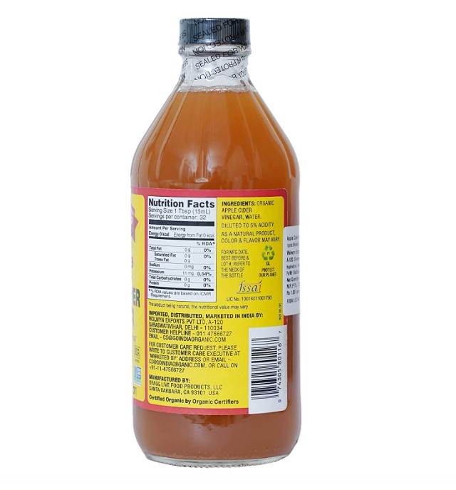 Vinagre De Manzana Organico Bragg 473ml Braggs Organic Apple