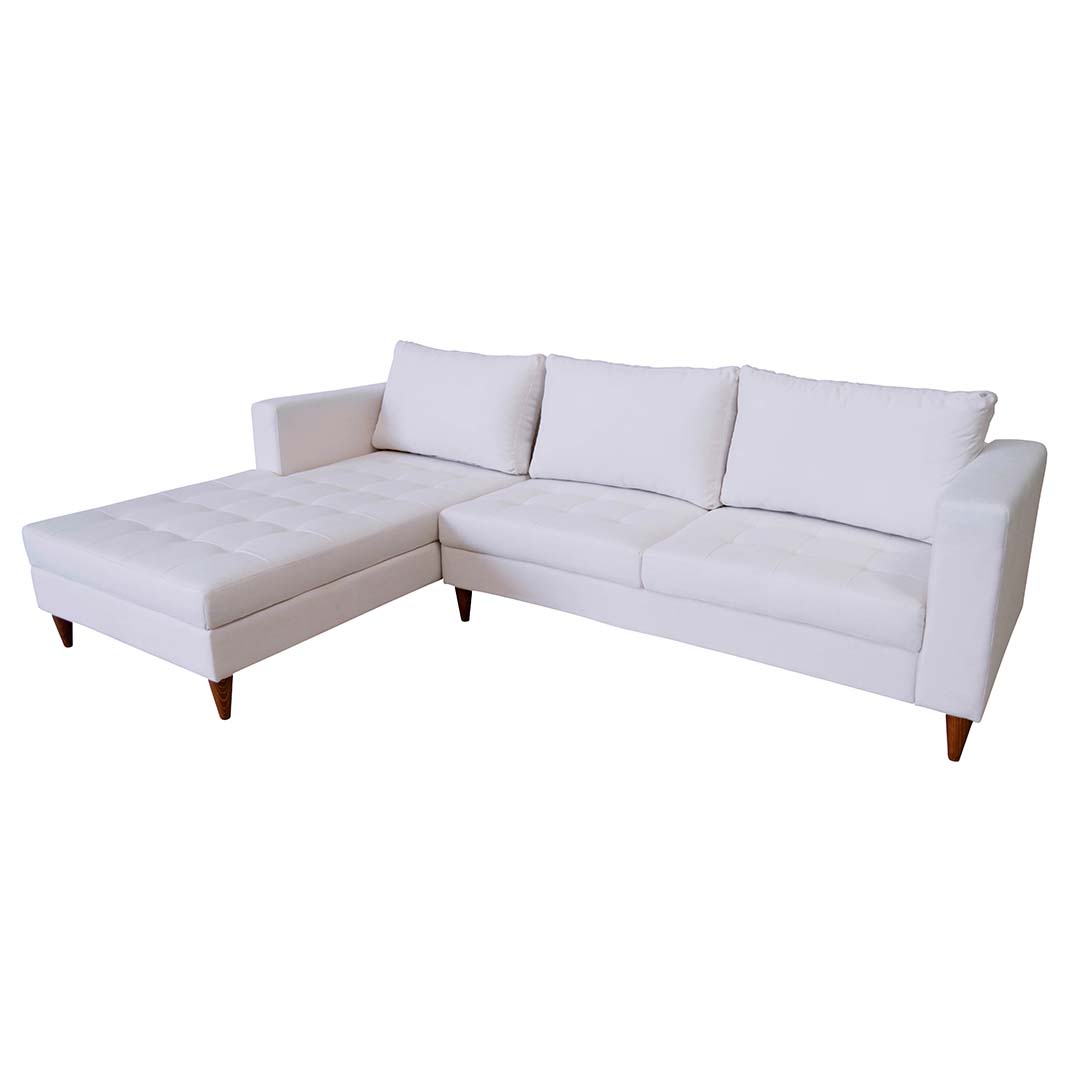 Sala Esquinera Moderna Tapizada Estilo Minimalista