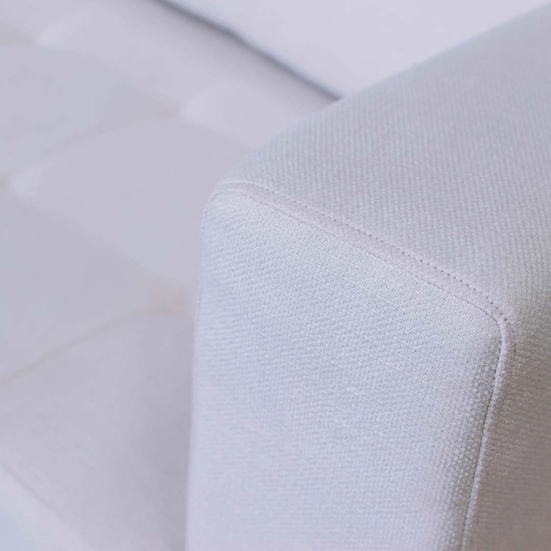 Sala Esquinera Moderna Tapizada Estilo Minimalista