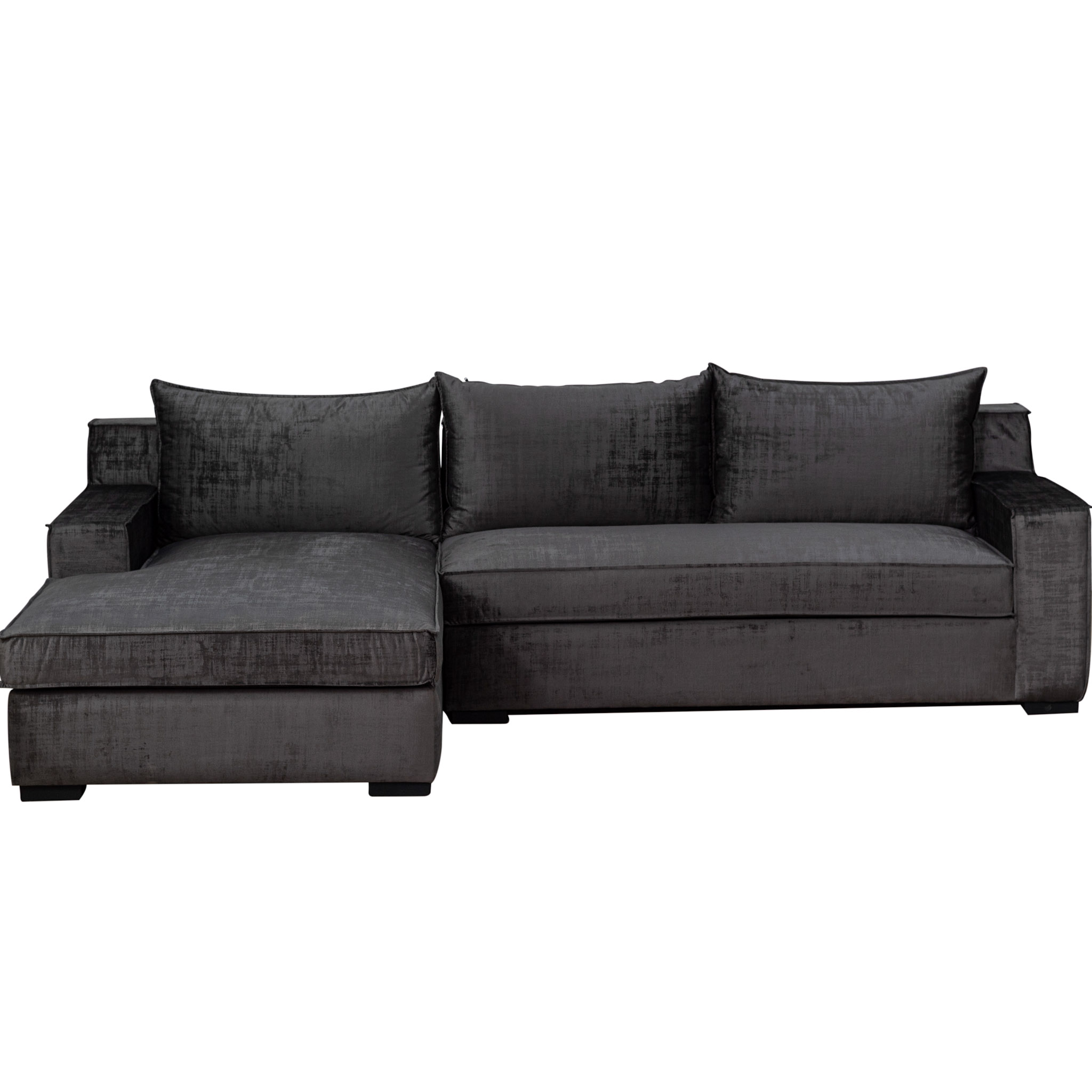 Sala Esquinera Moderna Cómoda En Gris Minimalista