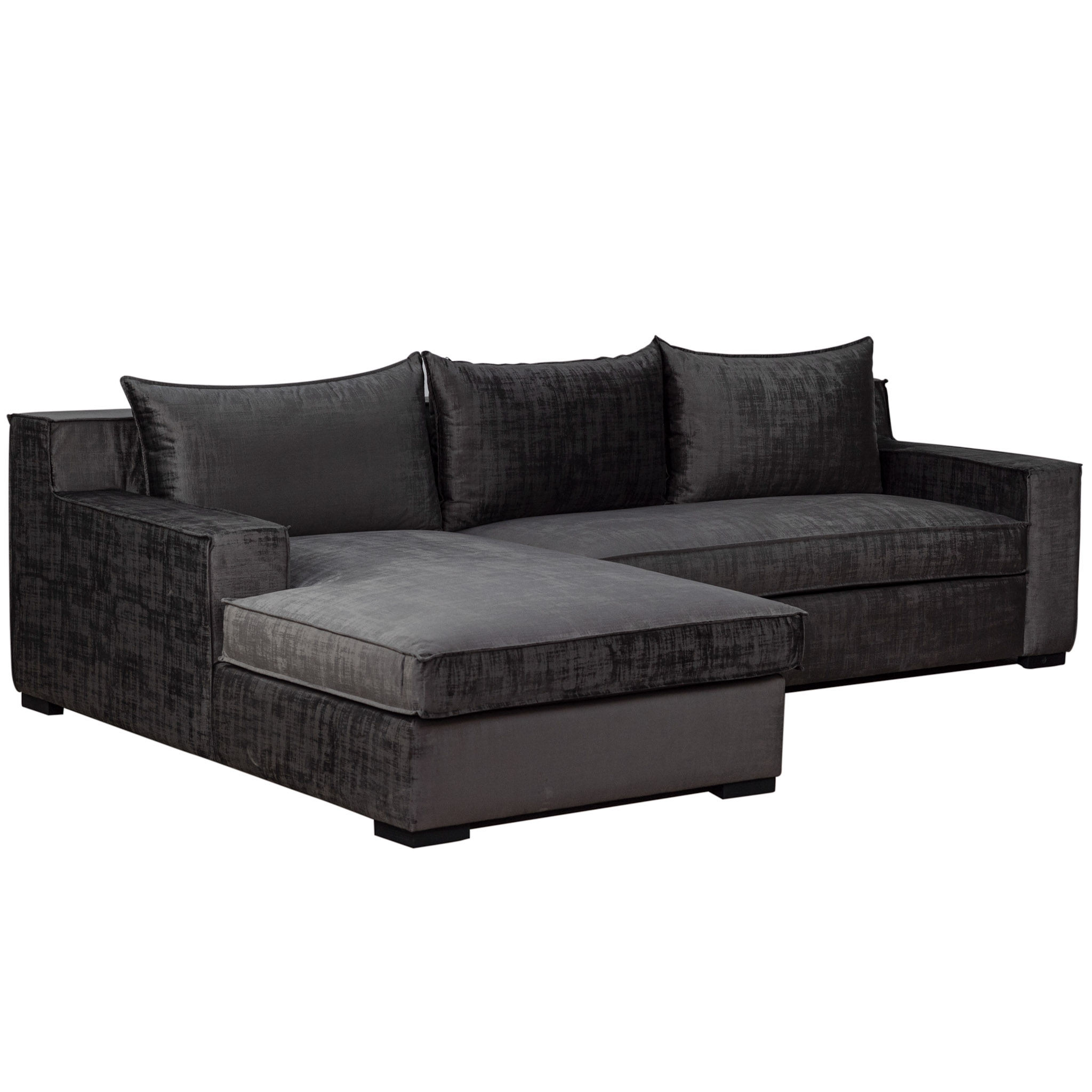 Sala Esquinera Moderna Cómoda En Gris Minimalista