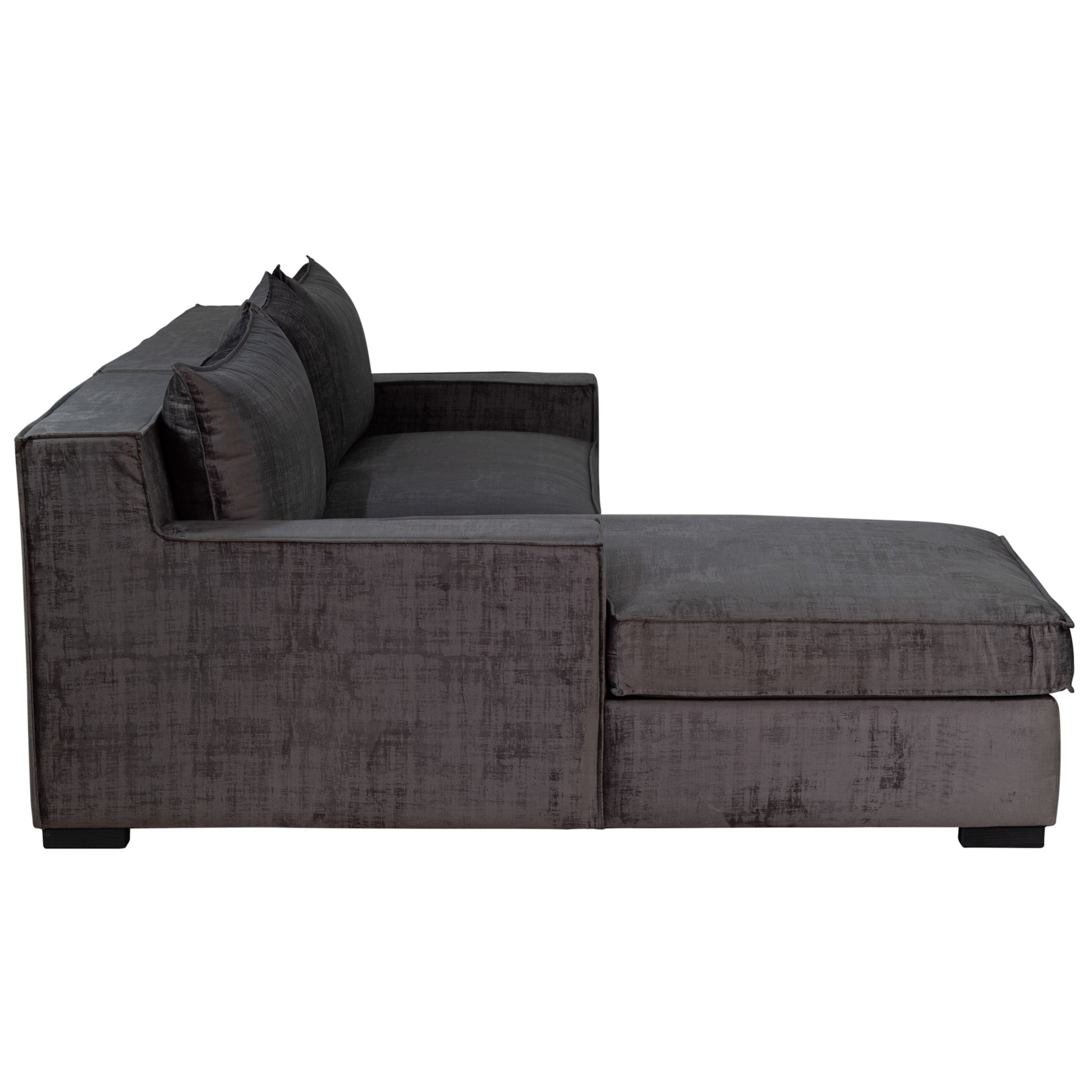 Sala Esquinera Moderna Cómoda En Gris Minimalista