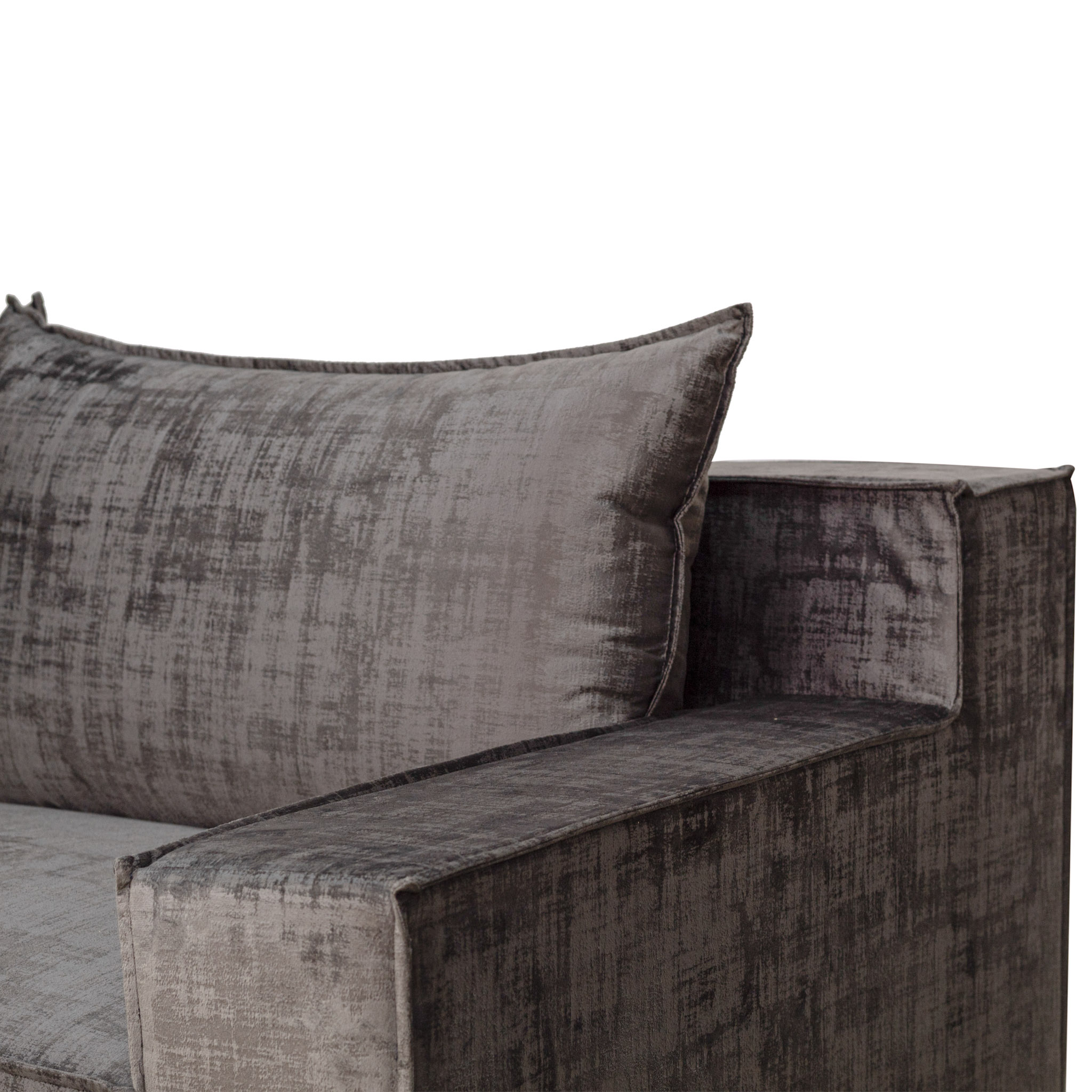 Sala Esquinera Moderna Cómoda En Gris Minimalista