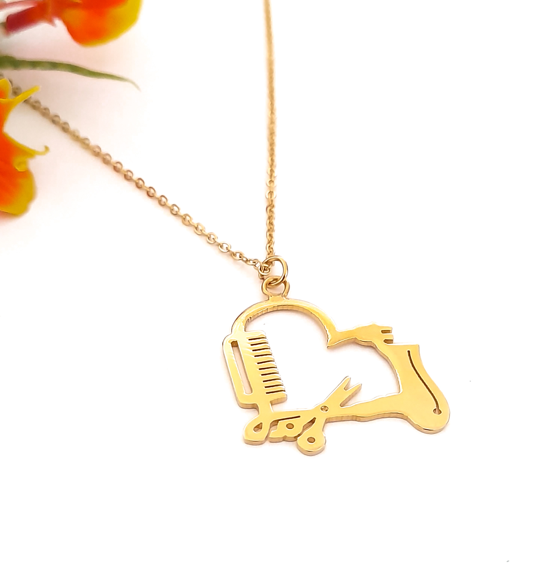 Collar Estilista Chapa De Oro 18 Kilates Calidad Premium