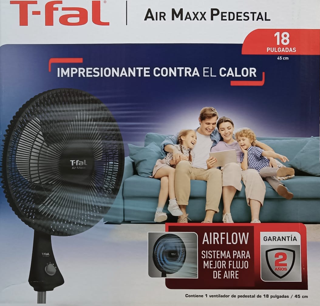 VENTILADOR DE PIE T-FAL VE2313X0 NEGRO, 18 AIR MAXX
