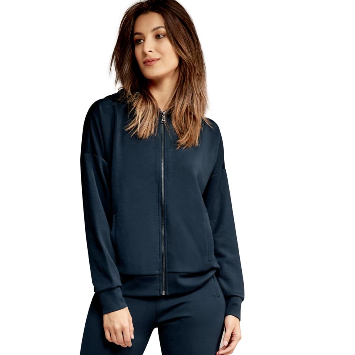Sudadera de mujer color azul marino de tacto suave marca Love to Lounge, mod. 1016440
