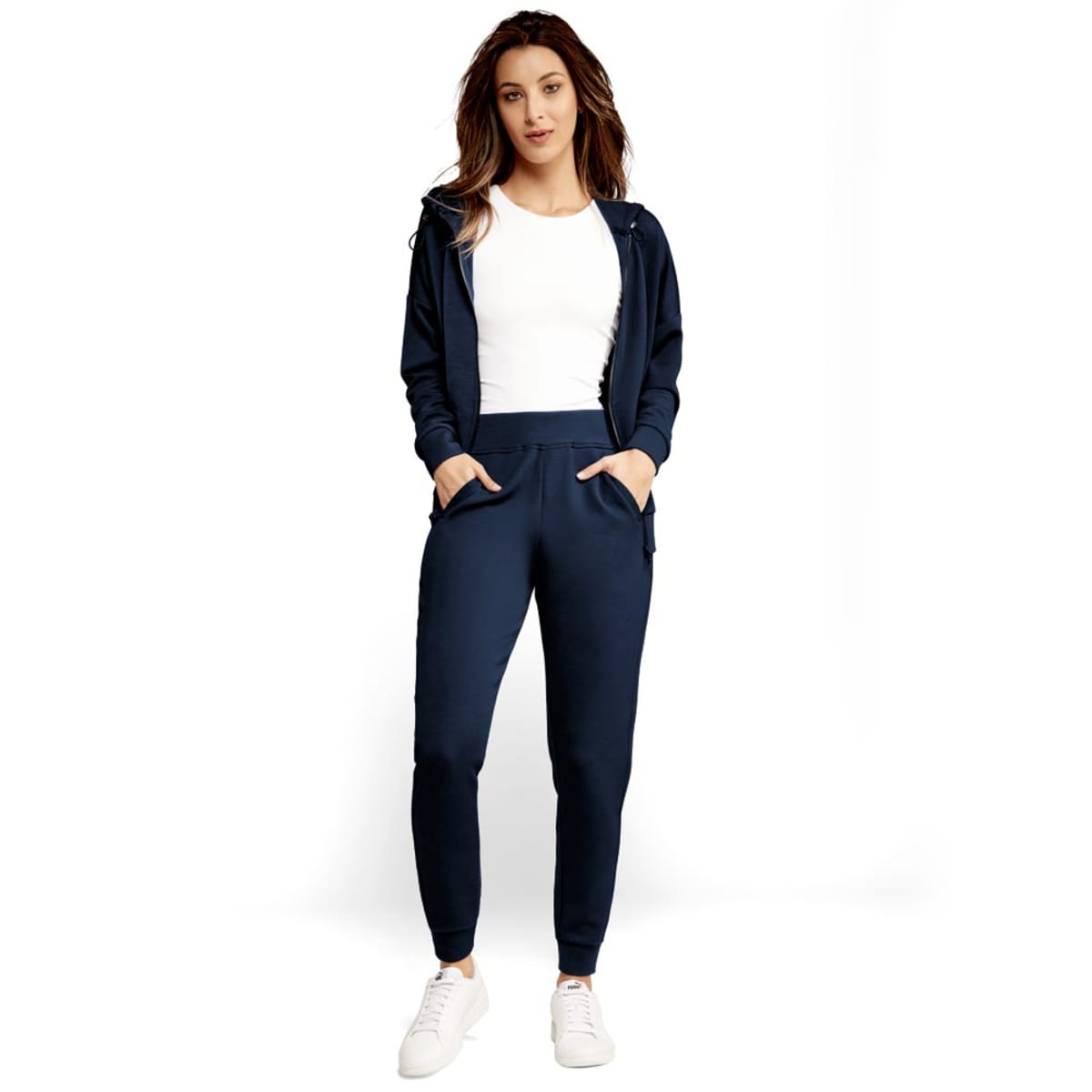 Sudadera de mujer color azul marino de tacto suave marca Love to Lounge, mod. 1016440