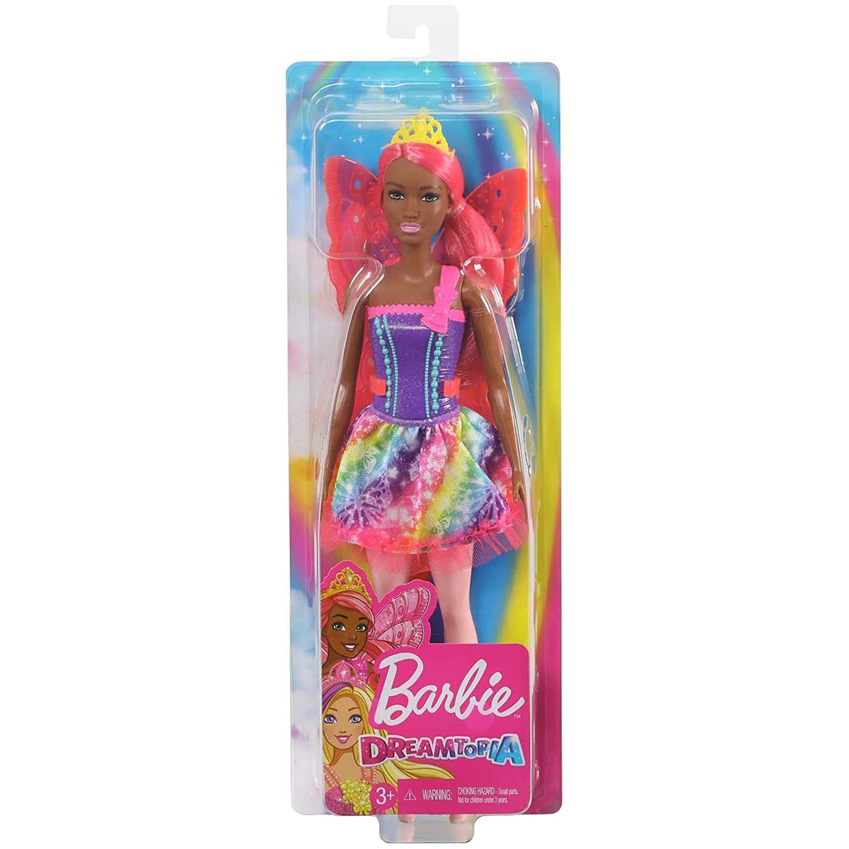 Barbie Muñeca Dreamtopia Mariposa Hada Alas Rojas GJK01Mattel