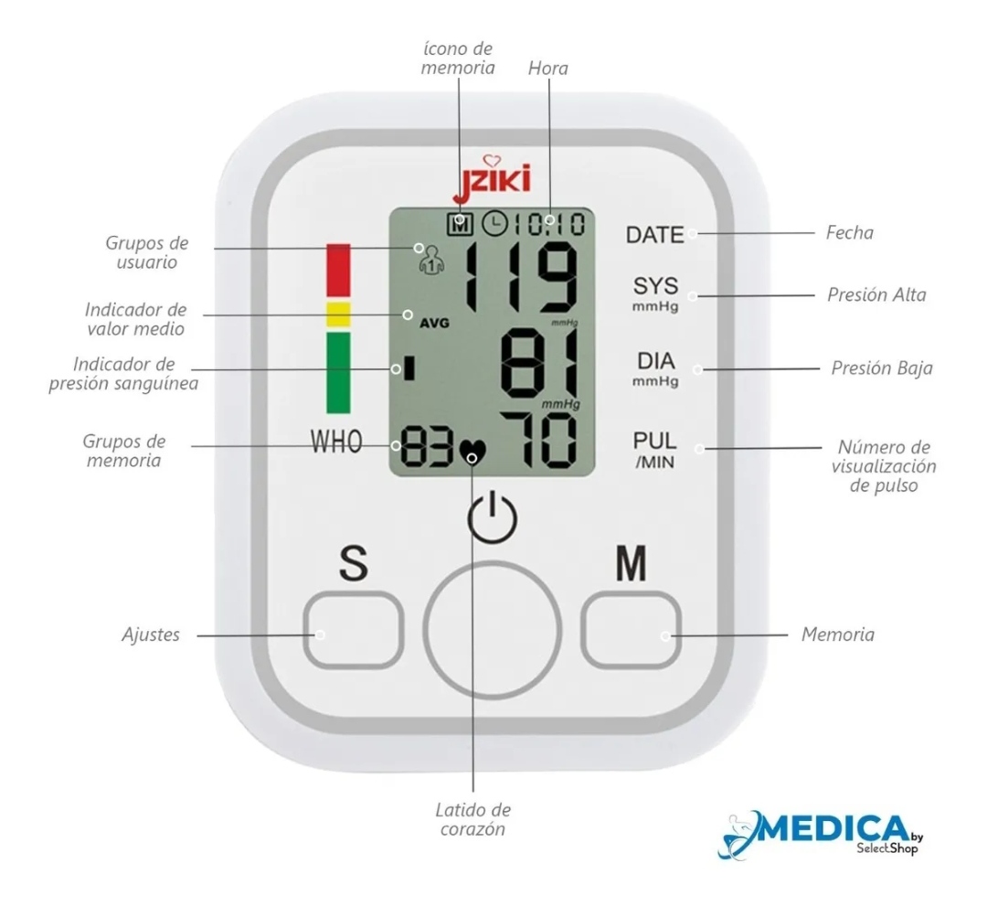 Monitor Digital Automático De Toma Presión De Brazo Arteria