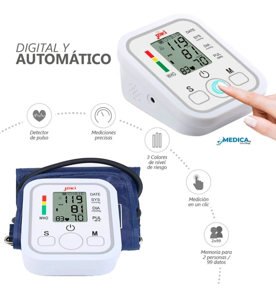 Monitor Digital Automático De Toma Presión De Brazo Arteria