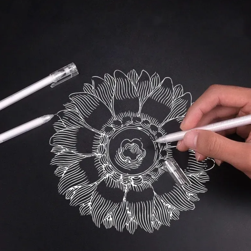 Plumas Bolígrafos Lapiceros De Tinta Blanca Gel Blanco