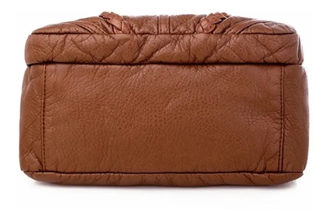 Bolsa Dama Suave Cuero Gran Capacidad Impermeable P/ Viaje