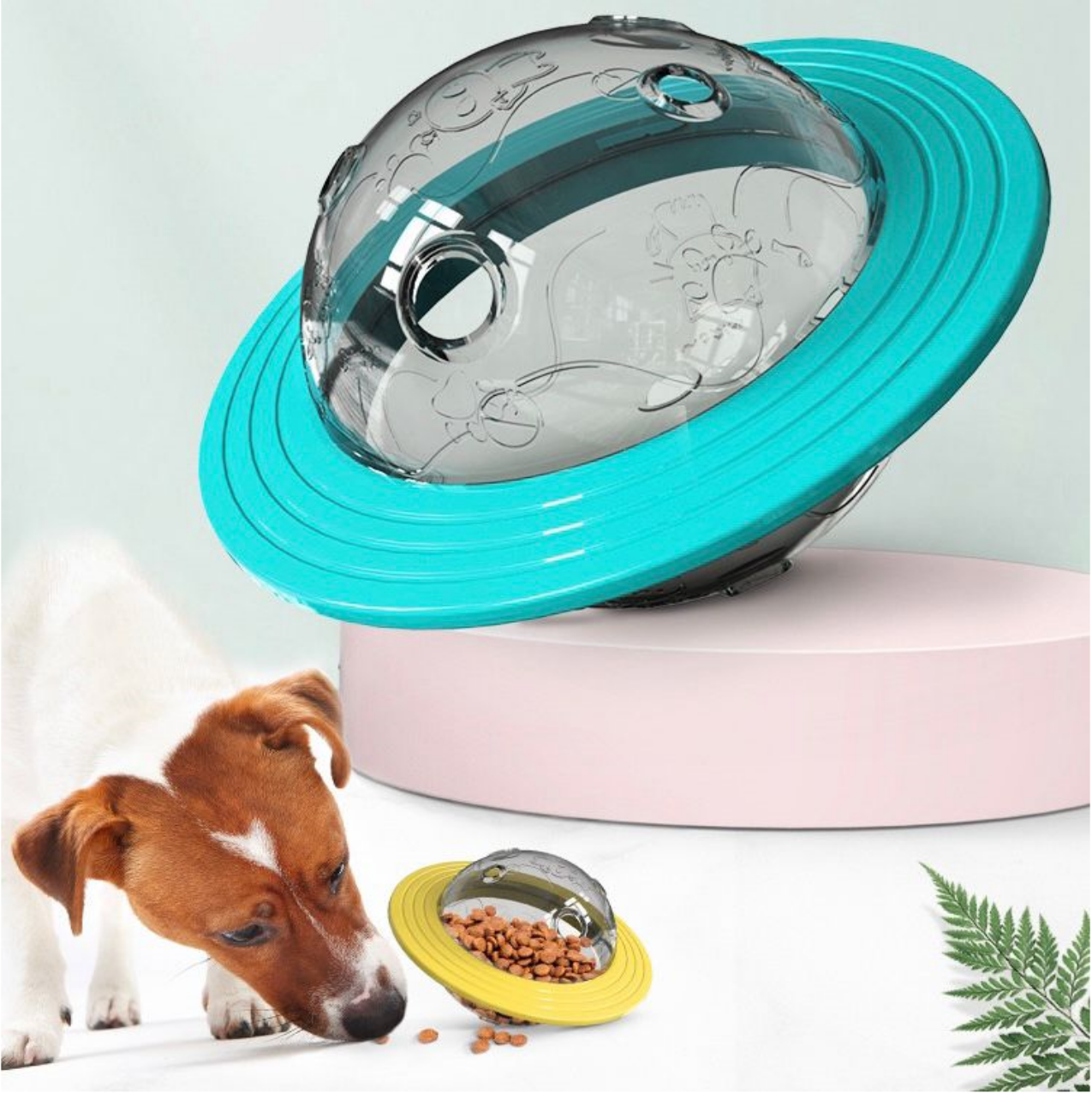 Juguete interactivo para perros, dispensador de premios PLANETA AMARILLO