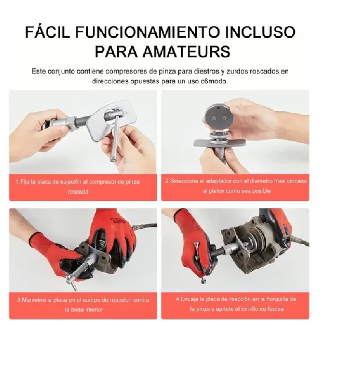 Juego Opresor Cambiar Pistón Frenos  Balatas Auto Universa