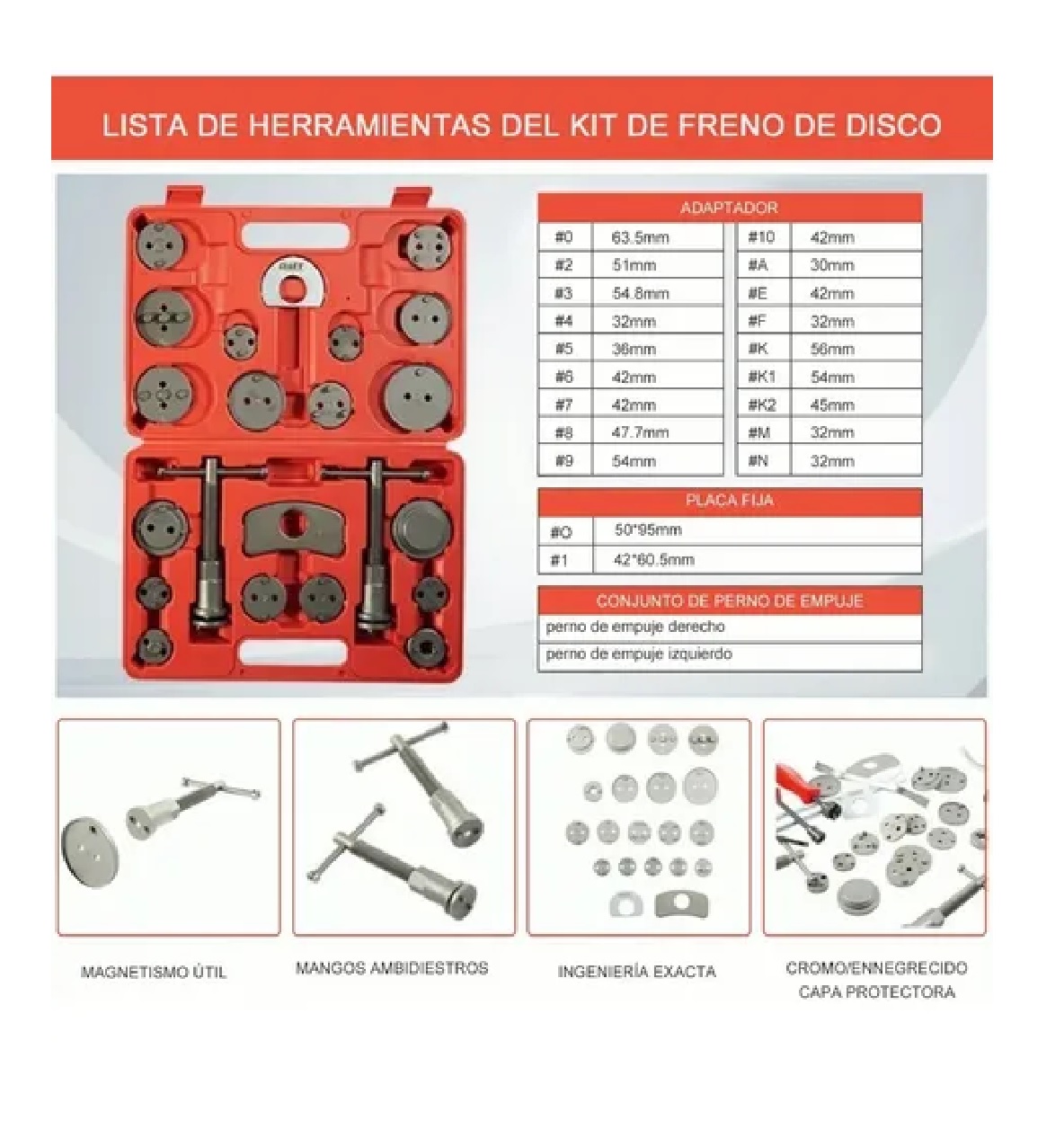 Juego Opresor Cambiar Pistón Frenos  Balatas Auto Universa