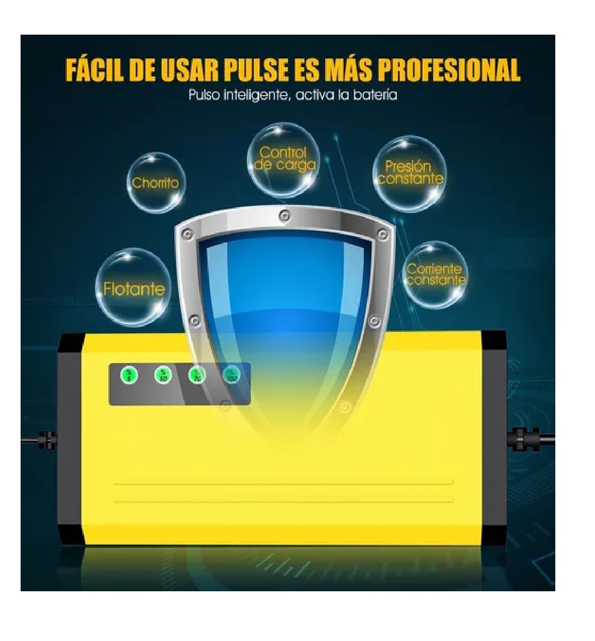 Cargador Inteligente De Baterias De Carro Y Motocicleta 12v