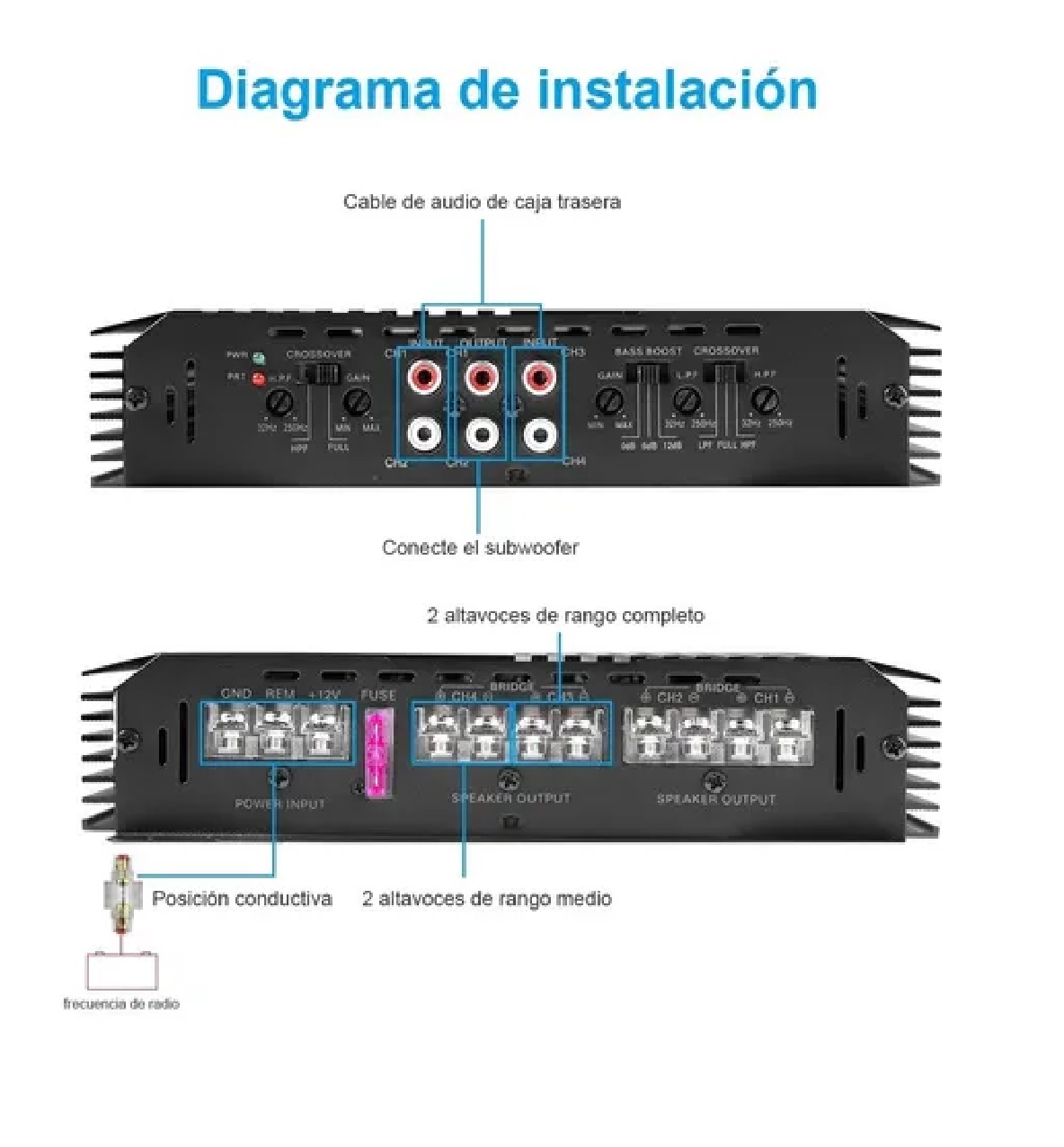 Amplificador De Audio Para Carro Con 4 Canales 6800w