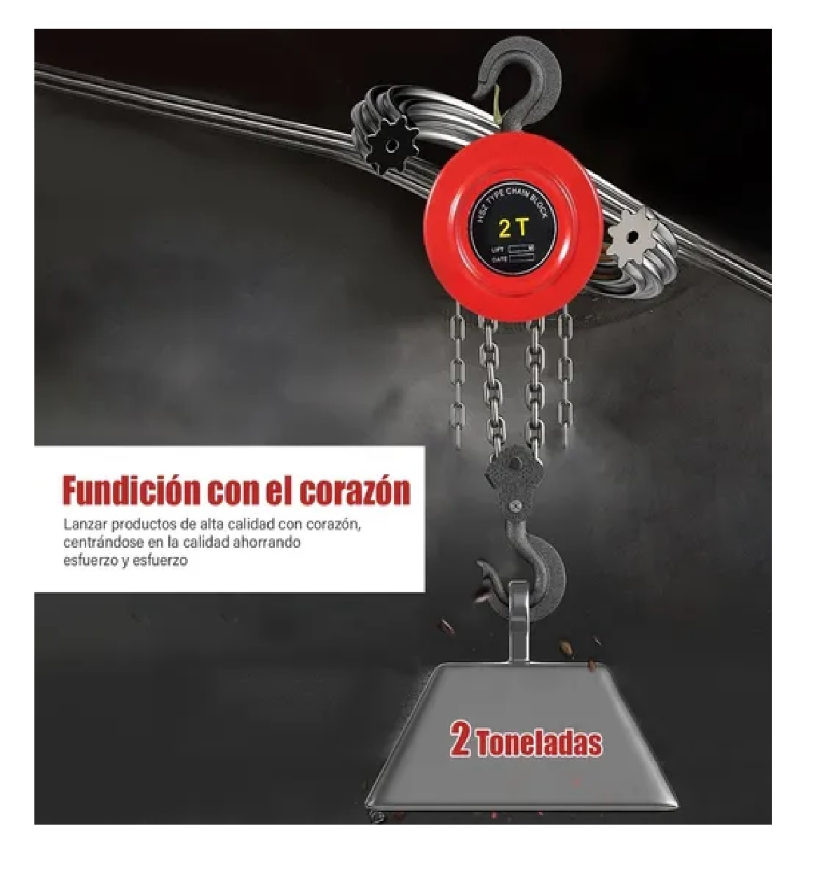 Polipastos Manuales Cadena 3 Metros Y Garrocha 2 Toneladas