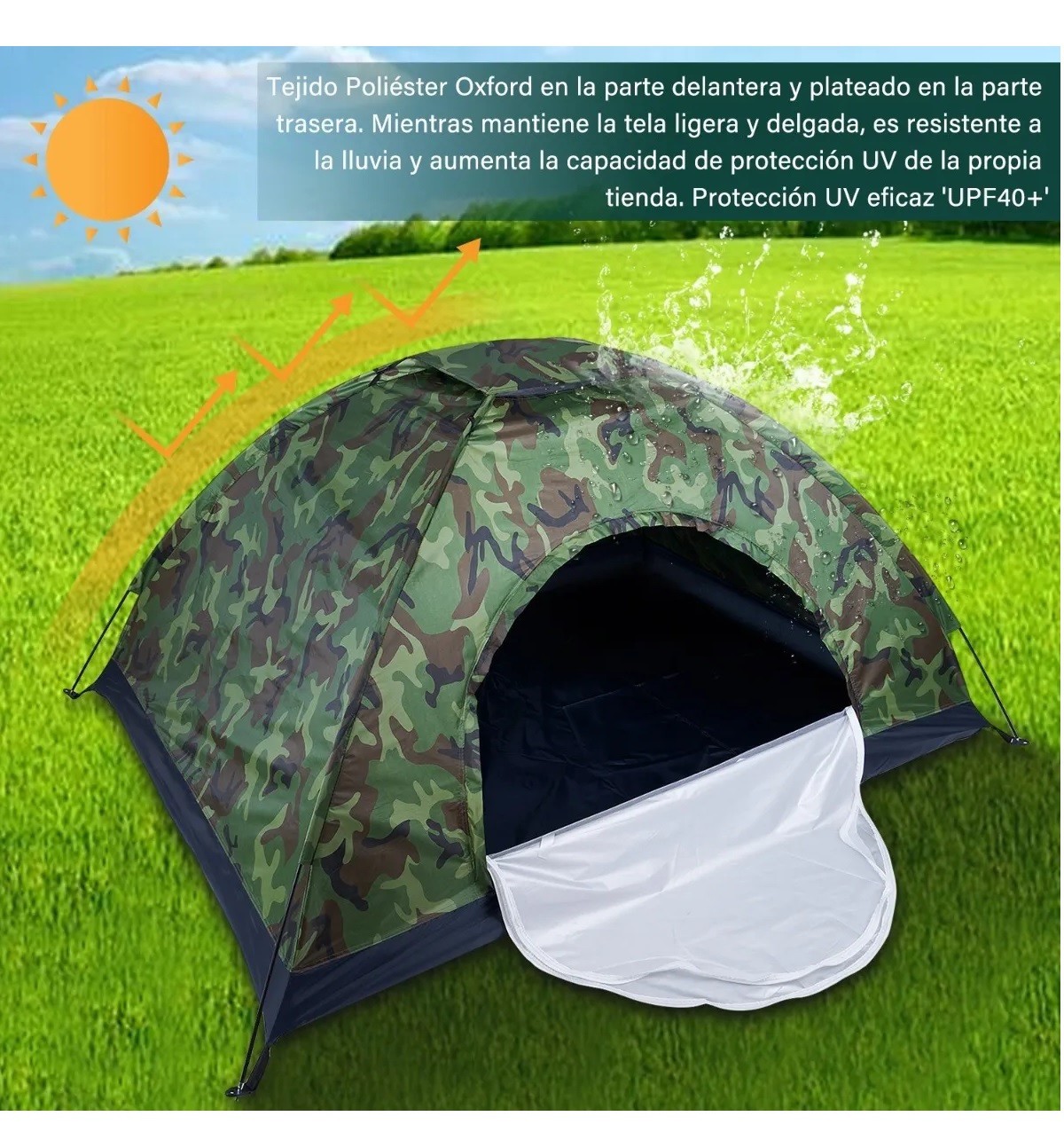 Tienda De Campaña Para 2 Personas Impermeable camuflaje