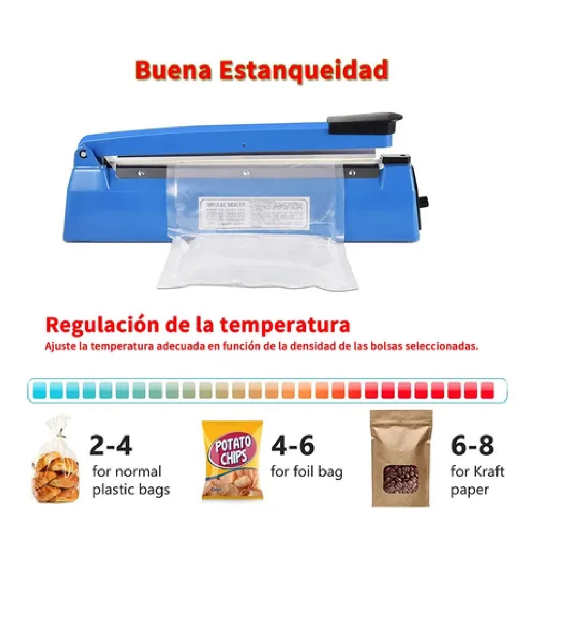 Máquina Selladora Térmica De Bolsas De Plástico De 20cm