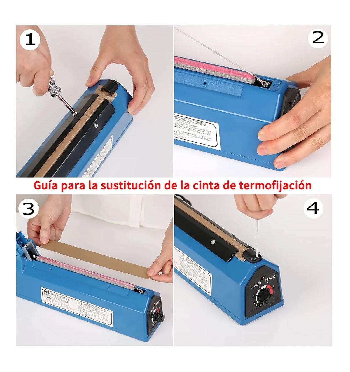 Máquina Selladora Térmica De Bolsas De Plástico De 20cm