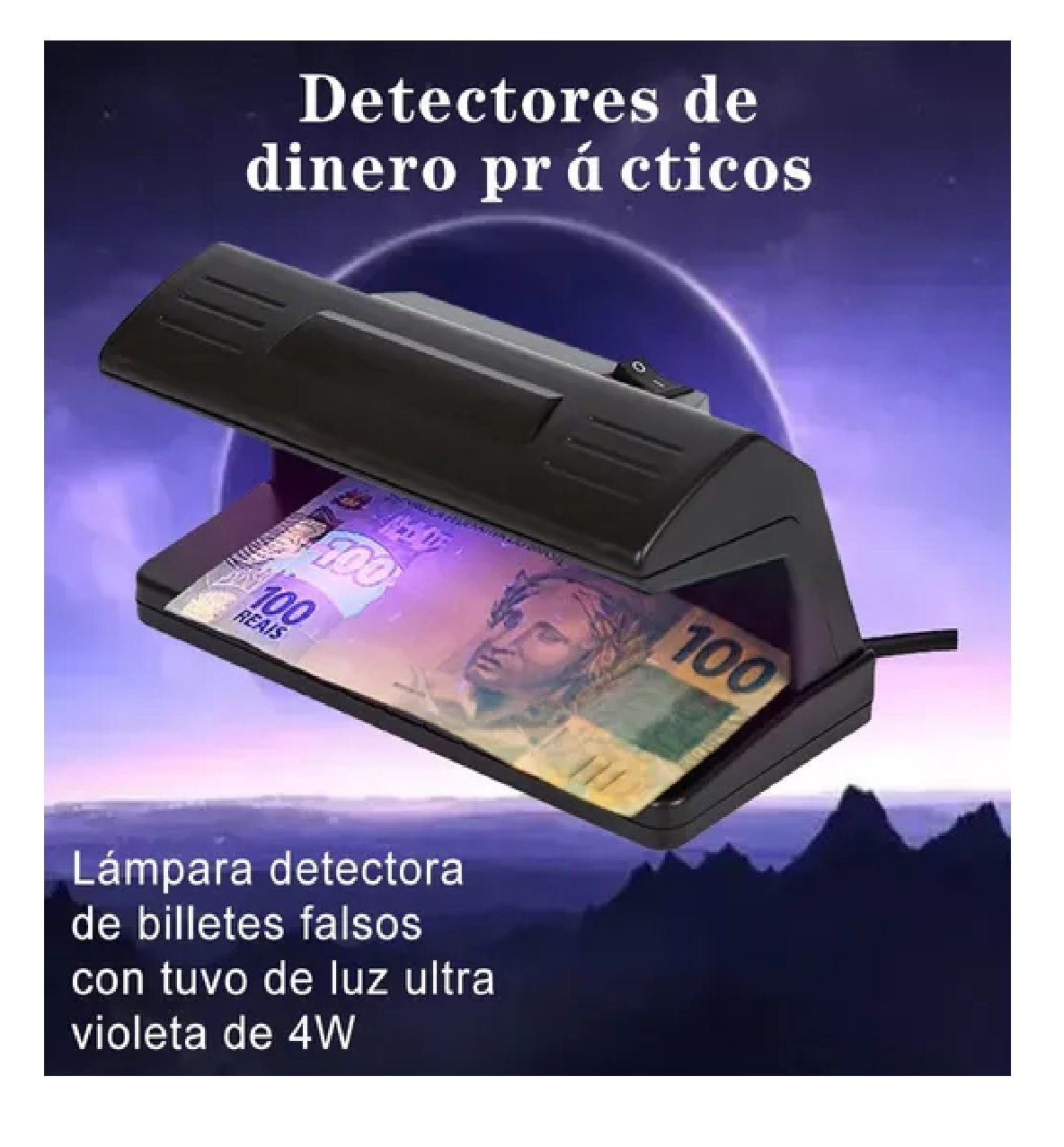 Maquina Con Lámpara Uv Detector De Billetes Falsos