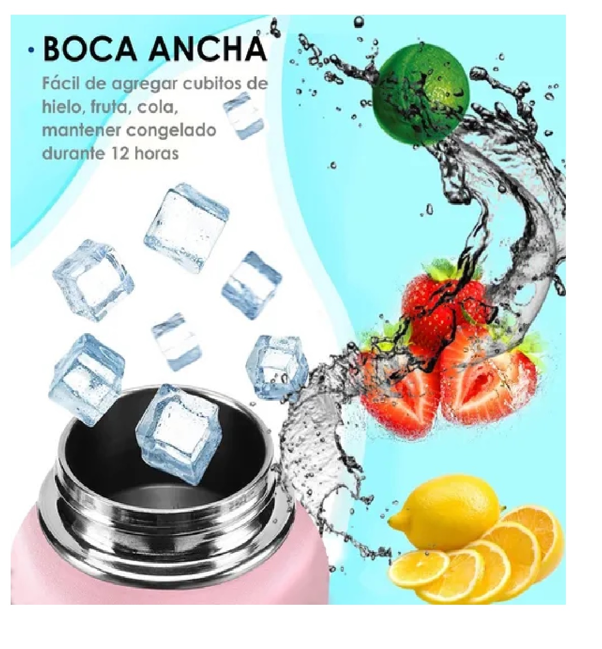 Termo Frío/caliente De Acero Inoxidable De 1.2 L Rosa